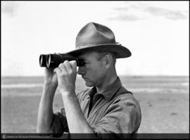 Shackelford, James B., “Roy Chapman Andrews looking through binoculars, Mongolia, 1928,” AMNH Digital Special Collections, accessed January 24, 2015, http://images.library.amnh.org/digital/items/show/25647.